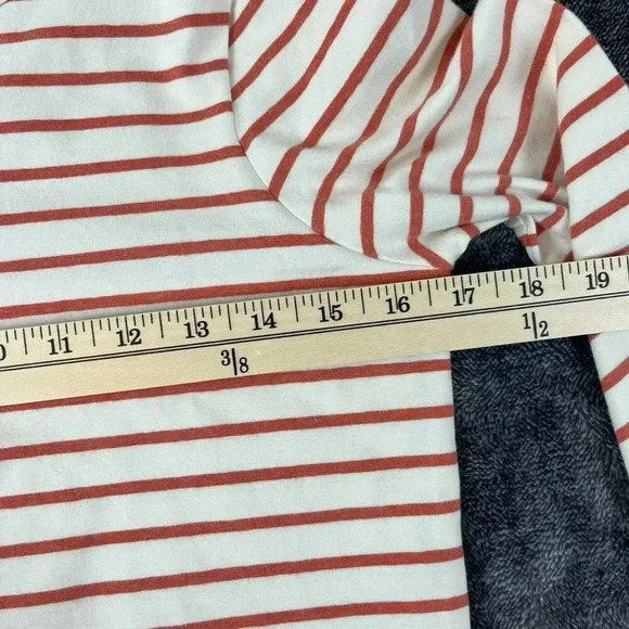 Fat Face Women's Long Sleeve Organic Cotton Crewneck Shirt Sz 2 NWT Striped Red - Picture 6 of 11